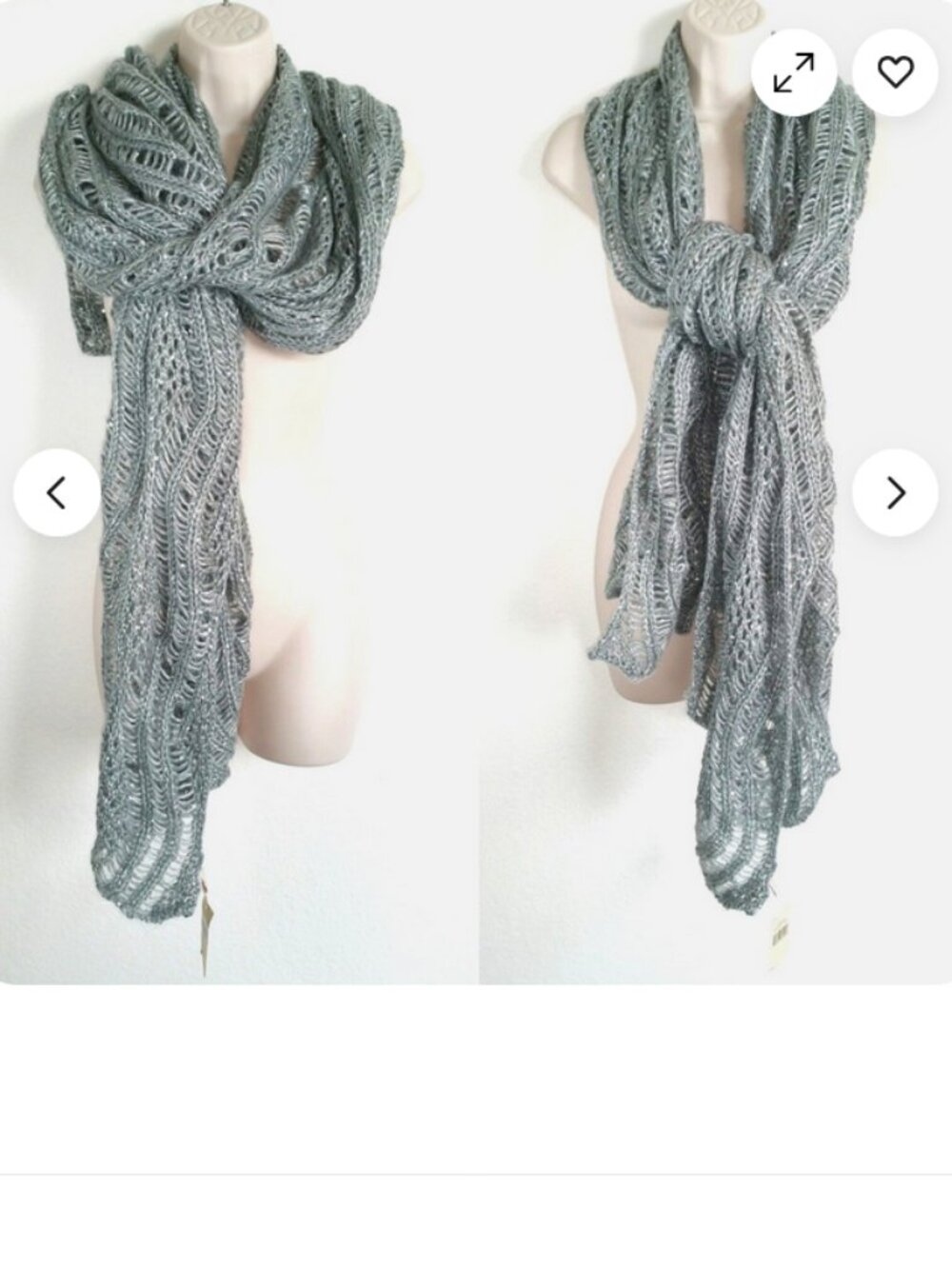 COLLECTION EIGHTEEN Knit Sequin Scarf 0507E1M